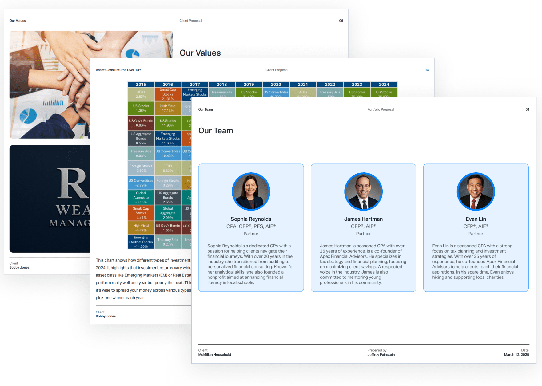 Dedicated pages for reports and proposals on Koyfin