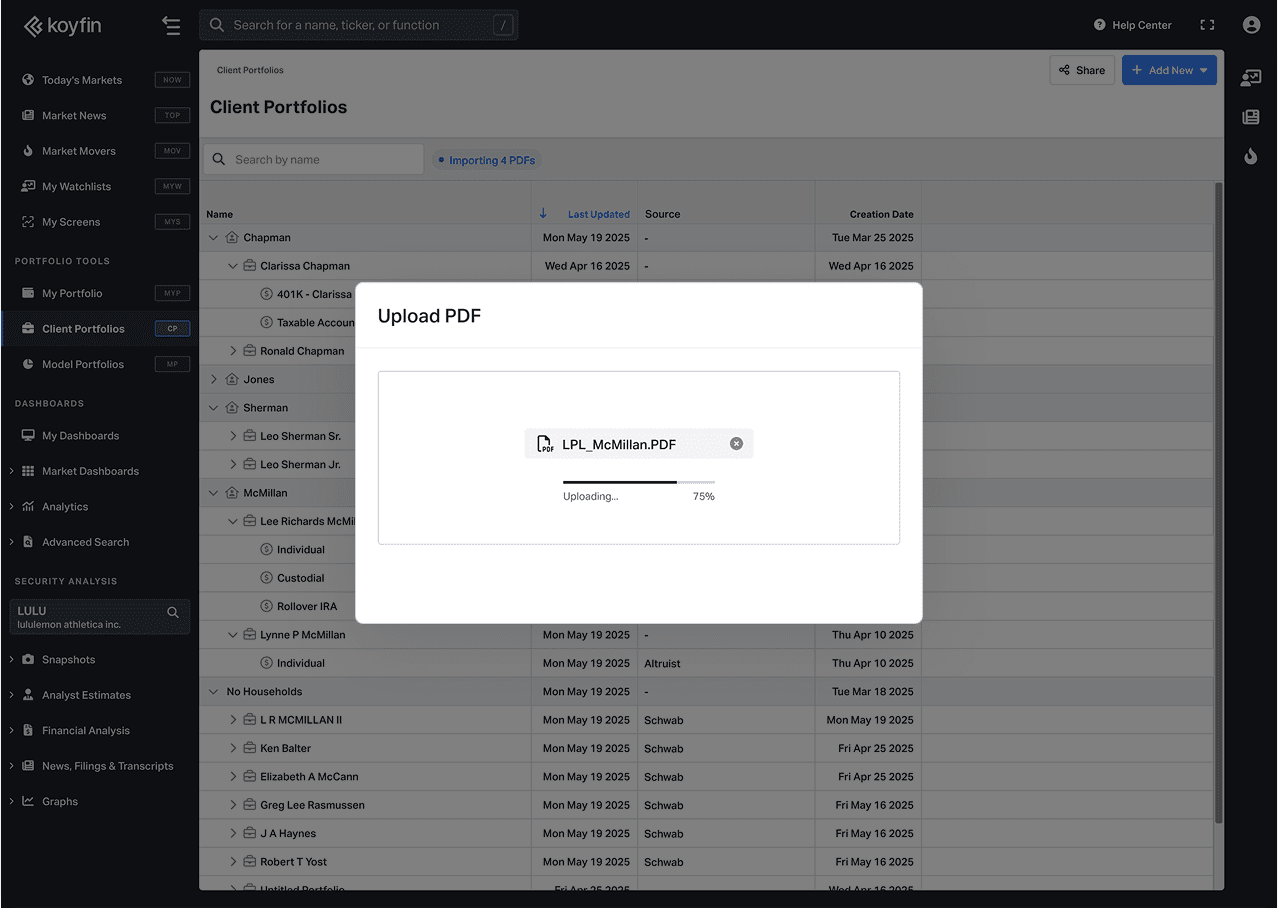 Download a PDF mediation statement on Koyfin
